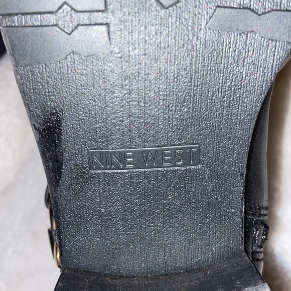 Nine West Whatifo Black Leather Knee High Boots Side Zipper Women's Size 8 - Picture 5 of 5